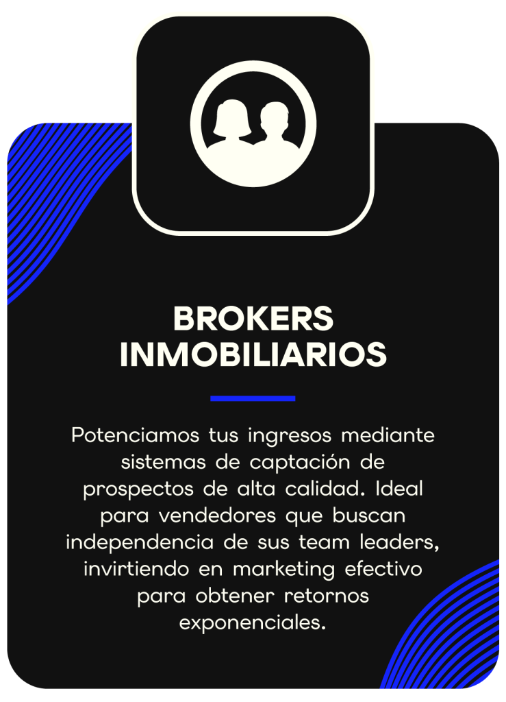 Infografía de Brokers Inmobiliarios de Richter Media sobre captación de prospectos de alta calidad para vendedores independientes.