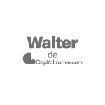 Perfil de Walter de Capitalizarme.com en formato de logo gris.