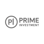 Logo de Prime Investment con las iniciales PI dentro de un círculo y el nombre de la empresa a la derecha.
